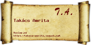 Takács Amrita névjegykártya
