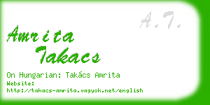 amrita takacs business card
